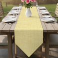 thumbnail image 6 of Lemon Yellow Table Runner Linen Burlap Table Runner 36 Inches Small Farmhouse Vintage Yellow Solid Color Modern Dresser Scarves for Kitchen Island Coffee Dining Room Party Holiday Decor 13"x36", 6 of 8