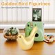 thumbnail image 4 of Figuras de PáJaros Dorados la Casa , Estatuas CeráMica Escultura Animales, DecoracióN del Hogar, Manualidades, Dorada-M, 4 of 5