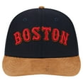 thumbnail image 2 of Men's New Era Navy Boston Red Sox Team Suede Visor Low Profile 59FIFTY Fitted Hat, 2 of 6