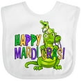 thumbnail image 3 of Inktastic Happy Mardi Gras Big and Little Alligators with Beads Boys or Girls Baby Bib, 3 of 4