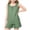Green, variant on Girls Outfit Sets with Ruffle, Sleeveless Summer Two-piece Elastic Waist Tank Tops and Shorts White Size 14-16 T