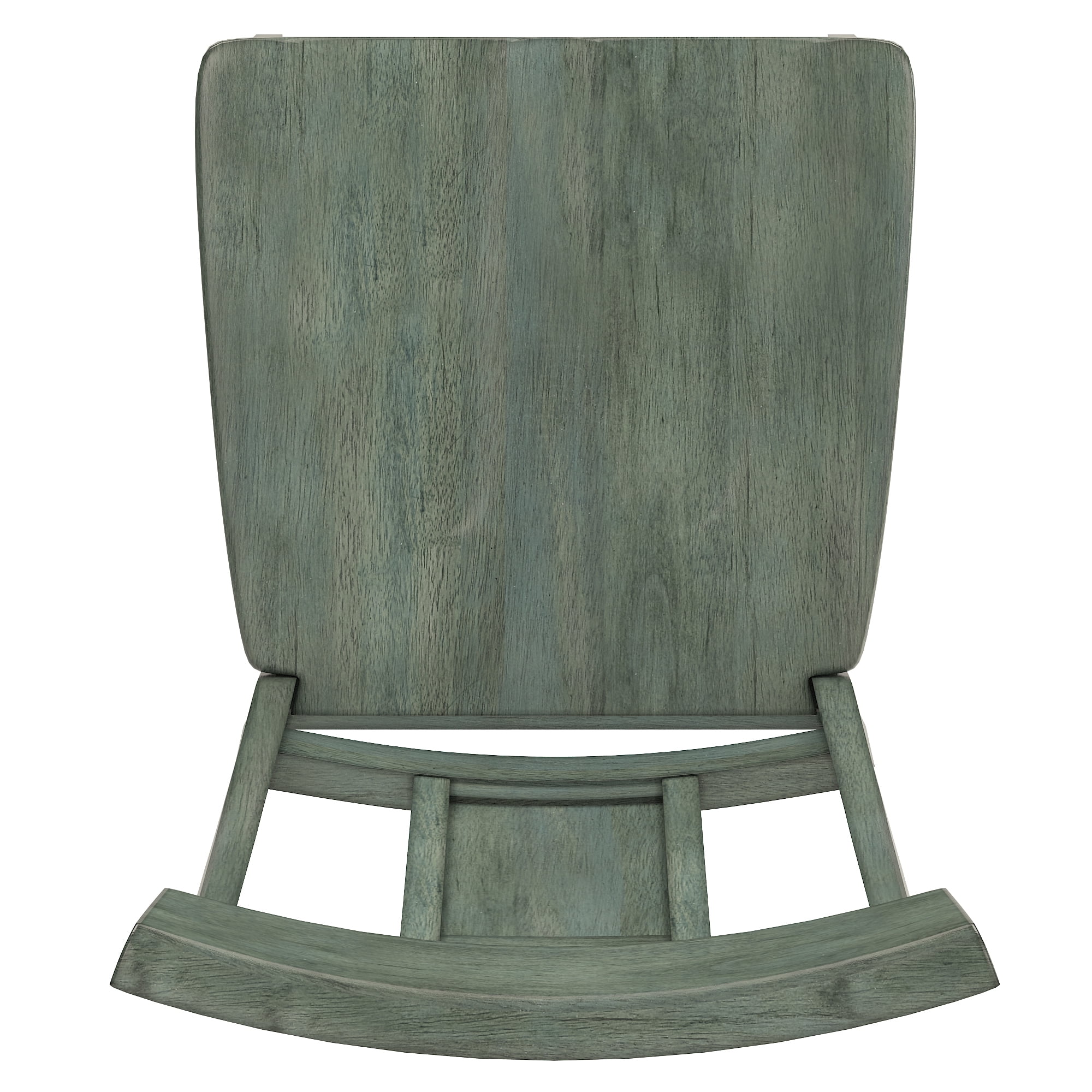 Weston Home Farmhouse Vintage Panel Back Solid Wood Counter Height Chair, Set of 2, Antique Sage