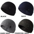 thumbnail image 3 of Costyle Men Knit Hat Beanie Skullcap Sailor Cap Cuff Brimless Retro Fashion Warm Docker, Black, 3 of 6
