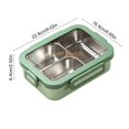 thumbnail image 3 of TACILIP Stationery Supplies, 1PCS Bento Box Lunch Box 3 Compartment Snack Containers Reusable Lunch Box Lunch Containers For Home Travel Work 720ml Equipped With Plastic Tableware, Home Gifts, 3 of 6