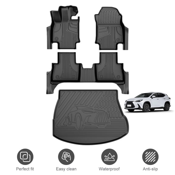 Fit for Lexus NX NX250 NX350 NX350h 2022-2026 Floor Mats & Cargo Liner All Weather Protection TPE Car Mats Set Accessories