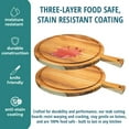 thumbnail image 6 of EcoDecors 18" x 14" Round FSC Teak Cutting Board with Handle  Juice Groove, 6 of 7
