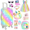 thumbnail image 1 of Funda de accesorios para muñecas, equipaje, viaje, juego para niña de 18 pulgadas, 1 of 7