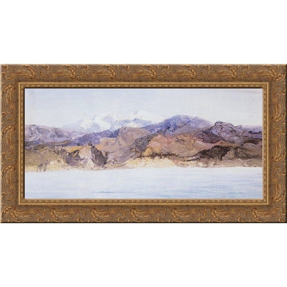 Troas 24x17 Gold Ornate Wood Framed Canvas Art by Polenov, Vasily