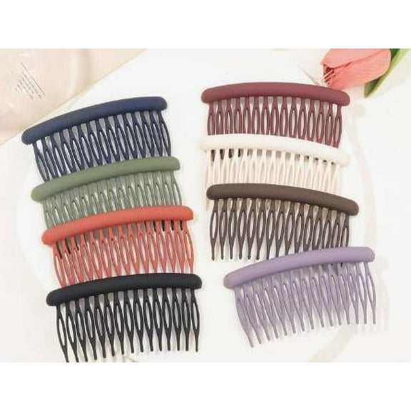 8pcs Decorative Frosted Twist Combs for Women Small French Side Hair Clips Accessories for Girls