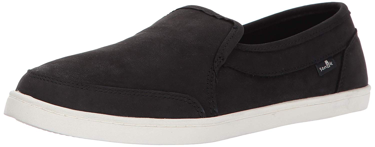 sanuk women's pair o dice leather loafer flat