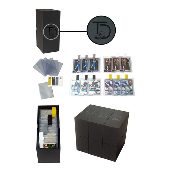 TopDeck Storage & Grading Kit | 100 ct. Trading Card Toploaders | Trading & Sports Penny Sleeves | Tape Tabs | Pokemon/MTG/Yugioh/TCG Storage Box | 3" x 4" Ultra Clarity Toploader |