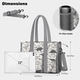 thumbnail image 5 of Teacher Tote Bag,Dinosaurs Jurassic Text Pattern Teacher Utility Tote Bag,Large Work Tote Bags for Women with Multiple Pockets,Top Zipper Closure,13.8x10.6x6.7 Inch, 5 of 5