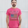 thumbnail image 3 of Tee Hunt Have Yourself an American Christmas T-Shirt Ugly Sweater Patriotic Men's Tee, Hot Pink, X-Large, 3 of 5