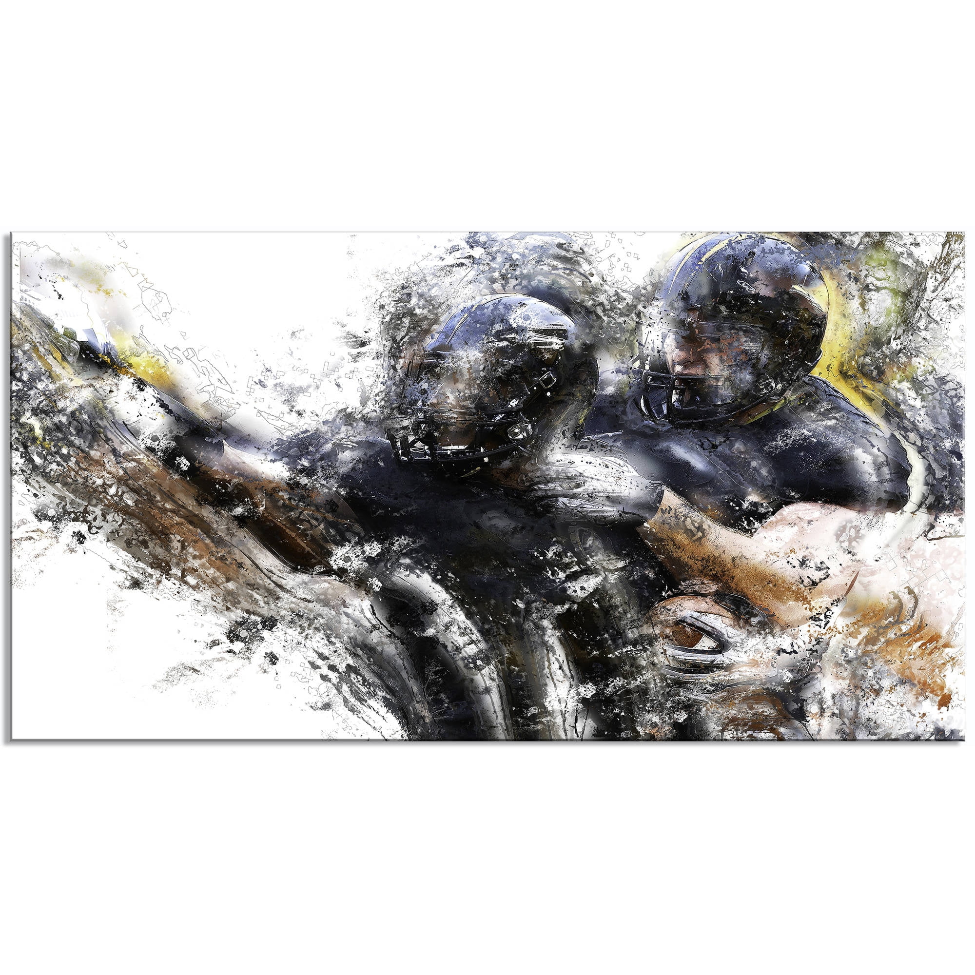 Design Art Football Take Down, 32" x 16"