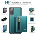 thumbnail image 2 of For Samsung Galaxy S20 FE 5G Phone Case Compatible With MagSafe 2 In 1 Wallet With Card Holder,PU Leather Case,RFID Blocking Ring Holder Kickstand Magnetic Protective Women Men Cover,Green, 2 of 8