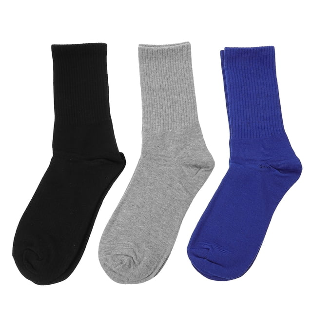 3 pares de calcetines altos para hombre, calcetines deportivos para correr, calcetines de algodón de corte alto para senderismo y ciclismo