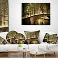 thumbnail image 4 of Designart Romantic Bridge Over Canal - Landscape Photography Throw Pillow - 18x18, 4 of 5