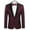Wine Red, variant on Mens Floral Tuxedo Jacket Embroidered Blazer Shawl Lapel Dress Suit Slim Fit for Christmas Prom Wedding Homecoming Party