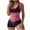 Hot Pink, variant on High Waisted Thong Bikini Sets for Women Women's Sporty Two Piece Swimsuits with Shorts Color Block Bathing Suits Summer Beach Tankini Swimwear (Wine,M)