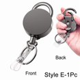 thumbnail image 1 of Retractable Badge Reel Metal Key Ring Clip Extendable ID Card Holder for Office School and Events, 1 of 7