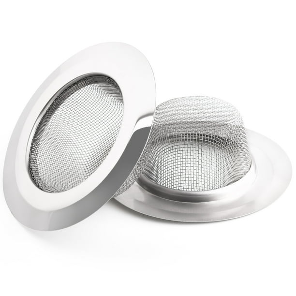 LotFancy 2 Kitchen Sink Strainer, 4.5 in Stainless Steel Mesh Drain