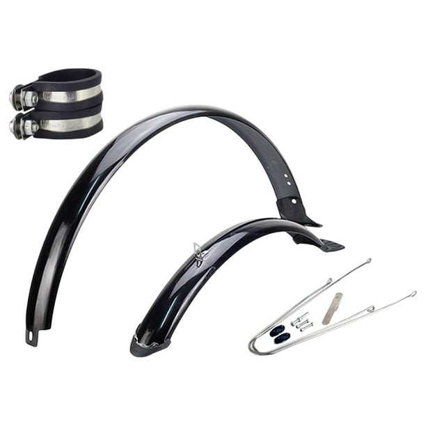 Guardabarros delanteros y traseros para bicicleta Strade Fareast Limited 26 pulgadas Soporte plateado