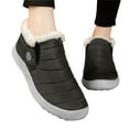 thumbnail image 5 of IUJSOY Mens Winter Snow Boots Water Resistant Warm Furry Lined Ankle Booties Outdoor Trekking Boot, 5 of 8
