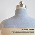 thumbnail image 2 of Faux Col Détachable Respirant Sans Manches en Coton Tricoté Design Col Montant Parfait pour Pulls Blanc, 2 of 7
