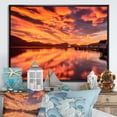 thumbnail image 1 of Designart Lake With Christmas Tree Nautical & Coastal Floating Frame Wall Art, 1 of 4