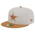 thumbnail image 1 of Men's New Era Stone/Brown Dallas Cowboys Two-Tone Color Pack 59FIFTY Fitted Hat, 1 of 4