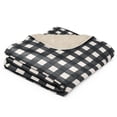 thumbnail image 1 of Black & White Buffalo Check Sherpa Blanket, 1 of 2
