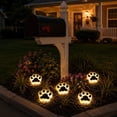 thumbnail image 6 of Solar Powered Paw Print Path Light, Waterproof Outdoor Paw Shaped Decorative LED Lamp, Warm White Colorful Garden Light, Lawn Ornament for Garden Patio Yard, 6 of 6