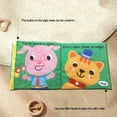 thumbnail image 3 of QJUHUNG Animal Mouse Teething Toy for Babies - Early Learning Pull-String & Button Sound Cloth Book  Durable Tear-Resistant Interactive Parent-Child Plaything, 3 of 6
