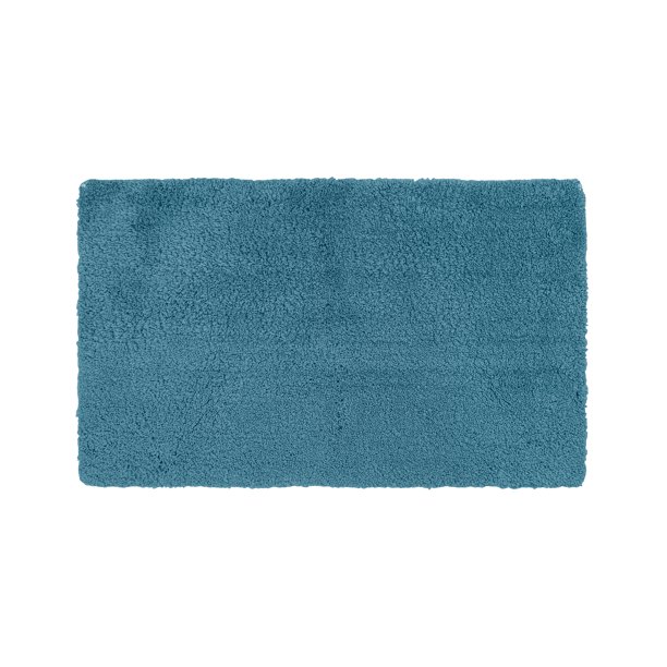 Better Trends Micro Plush Polyester 21" x 34" Bath Rug Blue