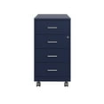 thumbnail image 3 of Space Solutions 18" Deep 4 Drawer Metal Mobile Organizer, 4 Box Drawers, Locking, Navy, 3 of 6