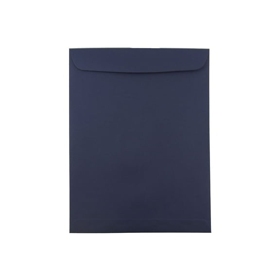 JAM Paper 10 x 13 Open End Catalog Envelopes with Gum Closure, Navy Blue, 50/pack