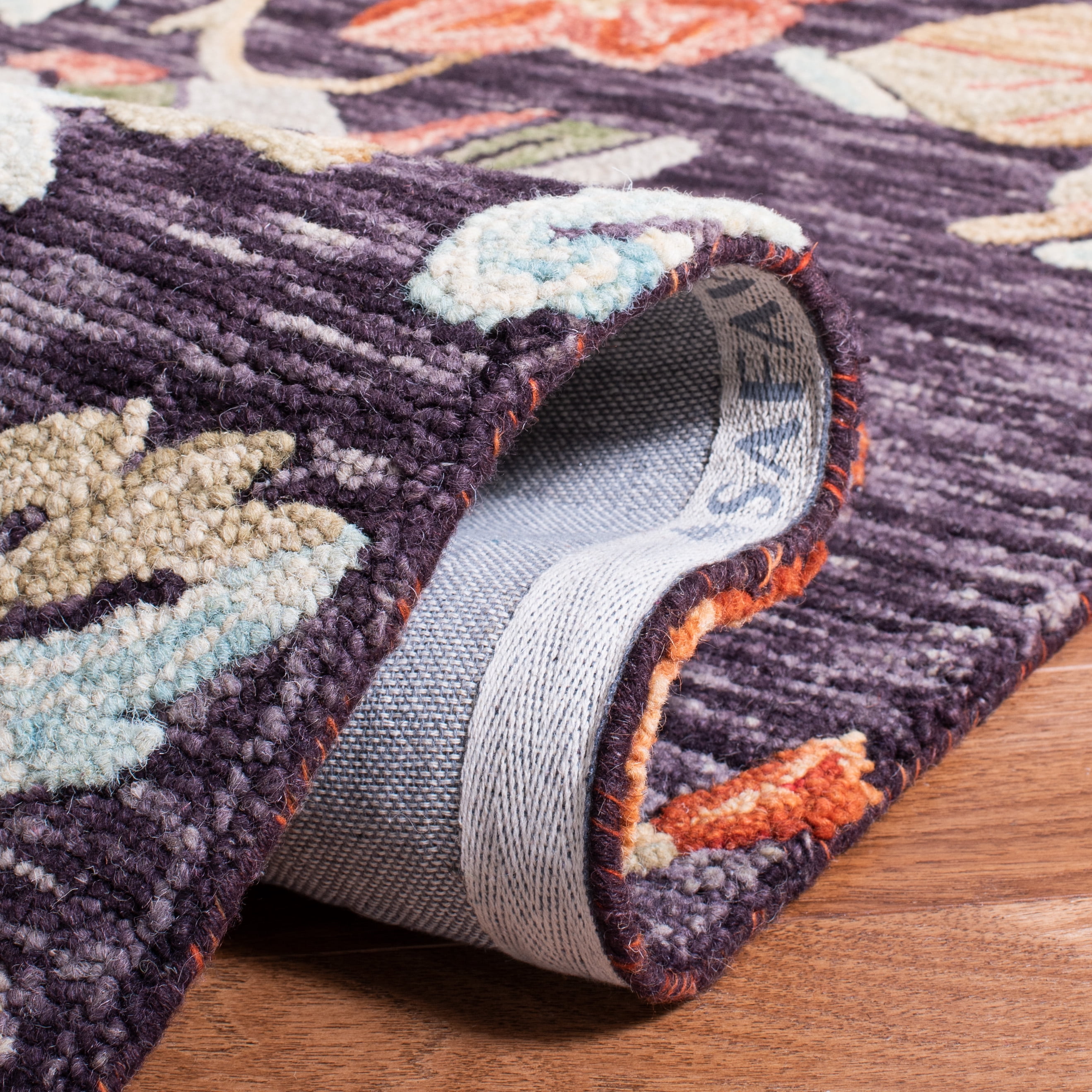 SAFAVIEH Aspen Dorothea Floral Area Rug, Charcoal/Orange, 5' x 8'