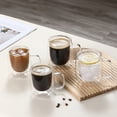 thumbnail image 6 of Double Walled Glass Coffee Mug with Handle, Insulated Hot and Cold Drinking Cups for Home Office, Clear Heat Resistant Glassware, Durable Reusable Beverage Cup for Tea, Espresso, Cappuccino, Latte, 6 of 6