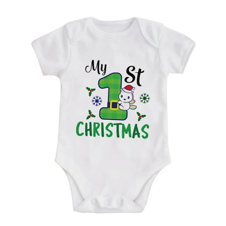 

Boys Girls Short Baby Girl Sweatsuit Sleeve Christmas Letter Print Baby Boy Romper Bodysuit Fall Clothes Baby Boy Easter Outfit Organic Cotton Baby Girl Clothes