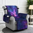 thumbnail image 2 of TSOVTHRID Purple Butterfly Floral Galaxy Print Non Slip Reclining Chair Covers, Machine Washable 1 Seat Recliner Cover, Thick Soft Single Seat Recliner Couch Cover for Pet Living Room, 2 of 7