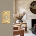thumbnail image 2 of Rio Salto Heritage Collection Brushed Brass Gold Triple Rocker Light Switch Cover  3-Gang Decorator Wall Plate, Oversize 6.94 x 5 in Metal Plate for Luxury Home Decor Upgrade, 2 of 9