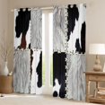 thumbnail image 2 of Homewish Abstract Cow Print Curtains Pack of 2 (42x84 Each) for Boys Girls,Geometric Plaid Patchwork Curtains Blackout,Farmhouse Animal Bedroom Curtains,Microfiber Bedroom Decor, 2 of 6