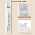 thumbnail image 5 of IRONCK 71" Tall Narrow Bookcase, 6 Tier Corner Bookshelf, Cube Storage Display Shelf for Home Office, White, 5 of 7