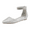 SILVER, variant on Women Flats Shoes Low Wedge Sandals Ankle Strap Pointed Toe SILVER Size 7