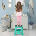 thumbnail image 6 of ACSTEP Folding Step Stool 13'' Tall Step Stool Plastic Step Stools with Non-Slip Surface - Dot Green, 6 of 8