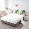 thumbnail image 3 of jejeloiu Ancient Botanical 7 Pieces Full Size Bedding Sets For Girls,Modern Print Full Size Bed in a Bag,Mint Multi Color,Reversible, 3 of 7