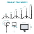 thumbnail image 7 of 2 Packs Portable USB LED Video Light with Mini Tripod Stand and Color Filters for Tabletop Dimmer: 10%- DC power input: USB 5v/2A, 7 of 7