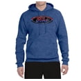 thumbnail image 2 of Red Blue and Black Ford Logo | Mens Cars and Trucks Hooded Sweatshirt Graphic Hoodie, Vintage Heather Blue, Large, 2 of 3
