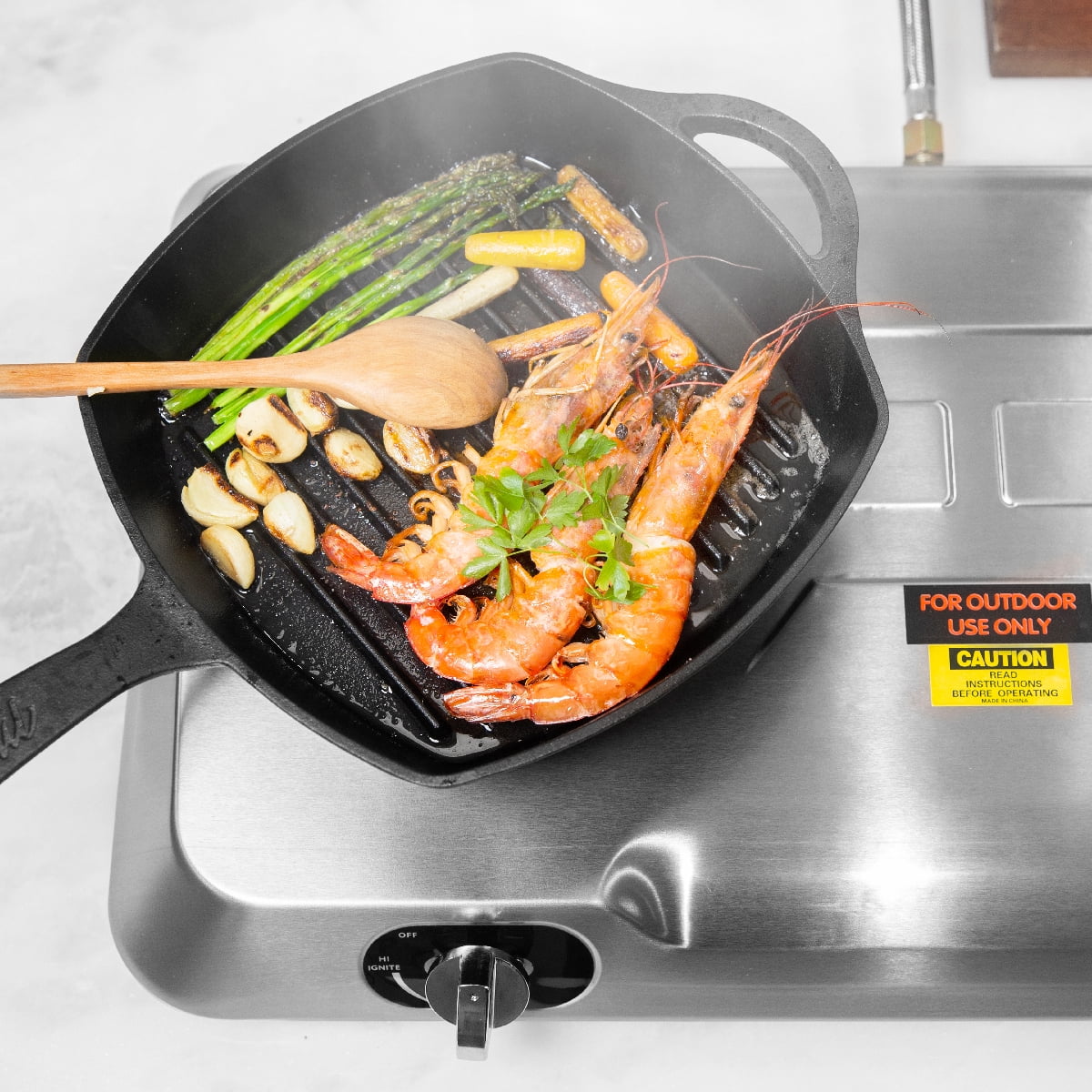 Barton 2 Burner Propane Stove, Portable Stainless Steel Auto Ignition Gas Cooktop, Included Gas Pressure Regulator, Suitable For Backyard Patio Cooking Home Brewing Canning Turkey Frying