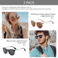thumbnail image 3 of Gafas de sol SUNGAIT vintage redondas polarizadas UV400 para mujer y hombre, 3 of 7